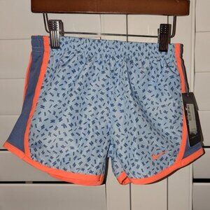 NEW NIKE Little Girls' Dri-FIT Tempo Sport Gym Running Built In Brief Shorts 6 7